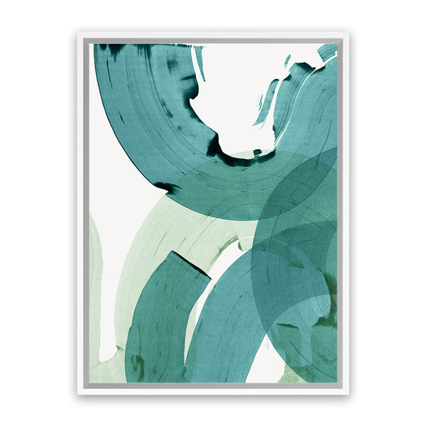 Shop Green Movement II Canvas Art Print-Abstract, Green, PC, Portrait, Rectangle, View All-framed wall decor artwork