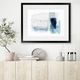 Shop Sheets of Blue I Art Print-Abstract, Blue, Horizontal, Neutrals, PC, Rectangle, View All-framed painted poster wall decor artwork