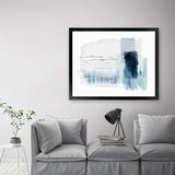 Shop Sheets of Blue I Art Print-Abstract, Blue, Horizontal, Neutrals, PC, Rectangle, View All-framed painted poster wall decor artwork