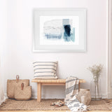 Shop Sheets of Blue I Art Print-Abstract, Blue, Horizontal, Neutrals, PC, Rectangle, View All-framed painted poster wall decor artwork