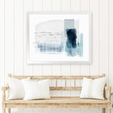 Shop Sheets of Blue I Art Print-Abstract, Blue, Horizontal, Neutrals, PC, Rectangle, View All-framed painted poster wall decor artwork