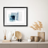 Shop Sheets of Blue II Art Print-Abstract, Blue, Horizontal, PC, Rectangle, View All-framed painted poster wall decor artwork