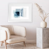 Shop Sheets of Blue II Art Print-Abstract, Blue, Horizontal, PC, Rectangle, View All-framed painted poster wall decor artwork