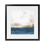 Shop Golden Horizon I (Square) Art Print-Abstract, Blue, Neutrals, PC, Square, View All-framed painted poster wall decor artwork