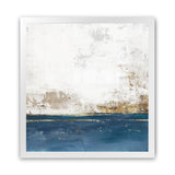 Shop Golden Horizon I (Square) Art Print-Abstract, Blue, Neutrals, PC, Square, View All-framed painted poster wall decor artwork