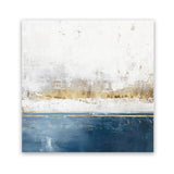 Shop Golden Horizon II (Square) Art Print-Abstract, Blue, Neutrals, PC, Square, View All-framed painted poster wall decor artwork