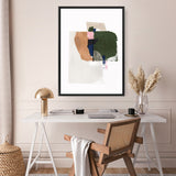 Shop Patchwork Pieces I Canvas Art Print-Abstract, Green, Neutrals, PC, Portrait, Rectangle, View All-framed wall decor artwork