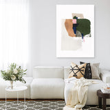 Shop Patchwork Pieces I Canvas Art Print-Abstract, Green, Neutrals, PC, Portrait, Rectangle, View All-framed wall decor artwork
