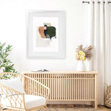 Shop Patchwork Pieces I Art Print-Abstract, Green, Neutrals, PC, Portrait, Rectangle, View All-framed painted poster wall decor artwork