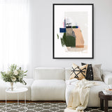 Shop Patchwork Pieces II Canvas Art Print-Abstract, Green, Neutrals, PC, Portrait, Rectangle, View All-framed wall decor artwork