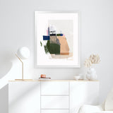 Shop Patchwork Pieces II Art Print-Abstract, Green, Neutrals, PC, Portrait, Rectangle, View All-framed painted poster wall decor artwork