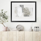 Shop Silver Slate Art Print-Abstract, Horizontal, Neutrals, PC, Rectangle, View All-framed painted poster wall decor artwork