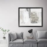 Shop Silver Slate Art Print-Abstract, Horizontal, Neutrals, PC, Rectangle, View All-framed painted poster wall decor artwork