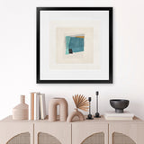 Shop Square Form I (Square) Art Print-Abstract, Blue, Neutrals, PC, Square, View All-framed painted poster wall decor artwork