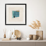 Shop Square Form I (Square) Art Print-Abstract, Blue, Neutrals, PC, Square, View All-framed painted poster wall decor artwork