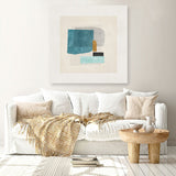 Shop Square Form II (Square) Canvas Art Print-Abstract, Blue, Neutrals, PC, Square, View All-framed wall decor artwork