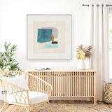 Shop Square Form II (Square) Canvas Art Print-Abstract, Blue, Neutrals, PC, Square, View All-framed wall decor artwork