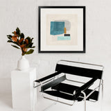 Shop Square Form II (Square) Art Print-Abstract, Blue, Neutrals, PC, Square, View All-framed painted poster wall decor artwork