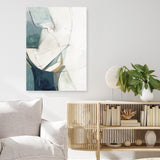 Shop Merging I Canvas Art Print-Abstract, Blue, Neutrals, PC, Portrait, Rectangle, View All-framed wall decor artwork