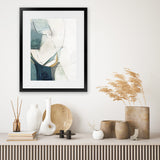 Shop Merging I Art Print-Abstract, Blue, Neutrals, PC, Portrait, Rectangle, View All-framed painted poster wall decor artwork