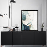 Shop Merging I Art Print-Abstract, Blue, Neutrals, PC, Portrait, Rectangle, View All-framed painted poster wall decor artwork