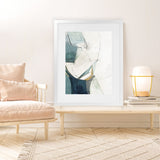 Shop Merging I Art Print-Abstract, Blue, Neutrals, PC, Portrait, Rectangle, View All-framed painted poster wall decor artwork