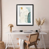 Shop Merging II Art Print-Abstract, Blue, Neutrals, PC, Portrait, Rectangle, View All-framed painted poster wall decor artwork