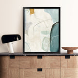 Shop Merging II Art Print-Abstract, Blue, Neutrals, PC, Portrait, Rectangle, View All-framed painted poster wall decor artwork