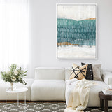 Shop Ocean Park II Canvas Art Print-Abstract, Blue, PC, Portrait, Rectangle, View All-framed wall decor artwork