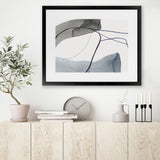 Shop Wrapped I Art Print-Abstract, Black, Blue, Horizontal, Neutrals, PC, Rectangle, View All-framed painted poster wall decor artwork