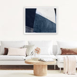 Shop Blue Merge Art Print-Abstract, Blue, Horizontal, PC, Rectangle, View All-framed painted poster wall decor artwork