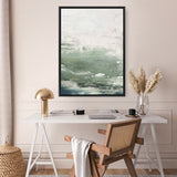 Shop Emerald Daze I Canvas Art Print-Abstract, Green, PC, Portrait, Rectangle, View All-framed wall decor artwork