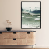 Shop Emerald Daze II Canvas Art Print-Abstract, Green, PC, Portrait, Rectangle, View All-framed wall decor artwork