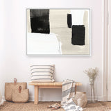 Shop Checkmate Canvas Art Print-Abstract, Black, Horizontal, Neutrals, PC, Rectangle, View All-framed wall decor artwork