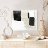 Shop Checkmate Art Print-Abstract, Black, Horizontal, Neutrals, PC, Rectangle, View All-framed painted poster wall decor artwork