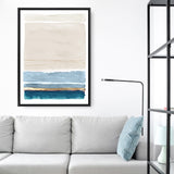 Shop White Sands Canvas Art Print-Abstract, Blue, Neutrals, PC, Portrait, Rectangle, View All-framed wall decor artwork