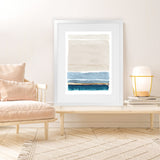 Shop White Sands Art Print-Abstract, Blue, Neutrals, PC, Portrait, Rectangle, View All-framed painted poster wall decor artwork