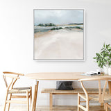 Shop Shimmering Path (Square) Canvas Art Print-Abstract, Blue, Landscape, Neutrals, PC, Square, View All-framed wall decor artwork