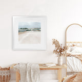 Shop Shimmering Path (Square) Art Print-Abstract, Blue, Landscape, Neutrals, PC, Square, View All-framed painted poster wall decor artwork