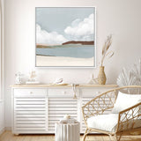 Shop Quiet Sunday (Square) Canvas Art Print-Abstract, Grey, PC, Square, View All-framed wall decor artwork