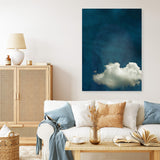 Shop Cloudy Chance I Canvas Art Print-Abstract, Blue, PC, Portrait, Rectangle, View All-framed wall decor artwork