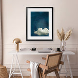 Shop Cloudy Chance I Art Print-Abstract, Blue, PC, Portrait, Rectangle, View All-framed painted poster wall decor artwork