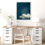 Shop Cloudy Chance I Art Print-Abstract, Blue, PC, Portrait, Rectangle, View All-framed painted poster wall decor artwork