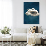 Shop Cloudy Chance II Canvas Art Print-Abstract, Blue, PC, Portrait, Rectangle, View All-framed wall decor artwork