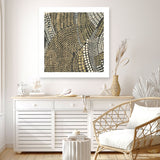 Shop Bleaching Gold I (Square) Canvas Art Print-Abstract, Brown, PC, Square, View All-framed wall decor artwork