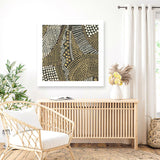 Shop Bleaching Gold II (Square) Canvas Art Print-Abstract, Brown, PC, Square, View All-framed wall decor artwork