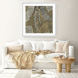 Shop Bleaching Gold II (Square) Canvas Art Print-Abstract, Brown, PC, Square, View All-framed wall decor artwork