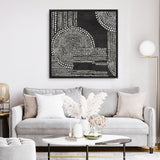 Shop Pearl Dots II (Square) Canvas Art Print-Abstract, Black, PC, Square, View All-framed wall decor artwork