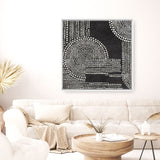 Shop Pearl Dots II (Square) Canvas Art Print-Abstract, Black, PC, Square, View All-framed wall decor artwork