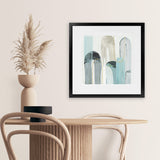 Shop Blue Arches I (Square) Art Print-Abstract, Blue, PC, Square, View All-framed painted poster wall decor artwork